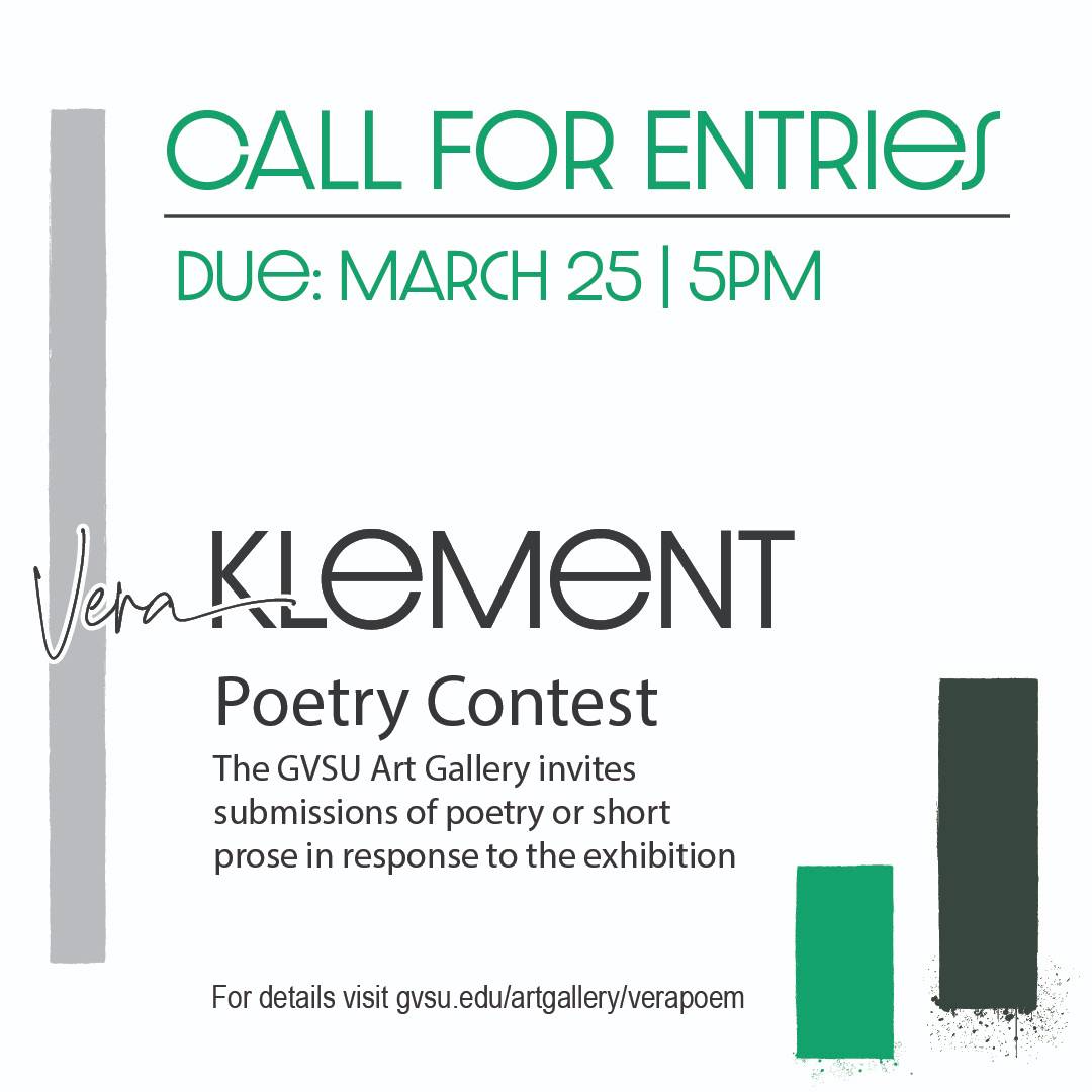 Call for Entries: 'Vera Klement' Poetry Contest announcement